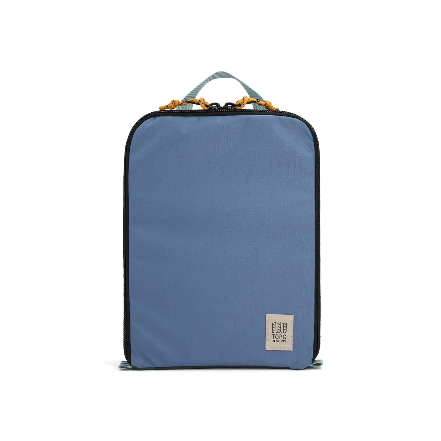 Front View of Topo Designs Pack Bag 10L in "Stone Blue / Forest"