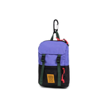 Front View of Topo Designs Rover Pack Micro in "Very Peri / Forest"