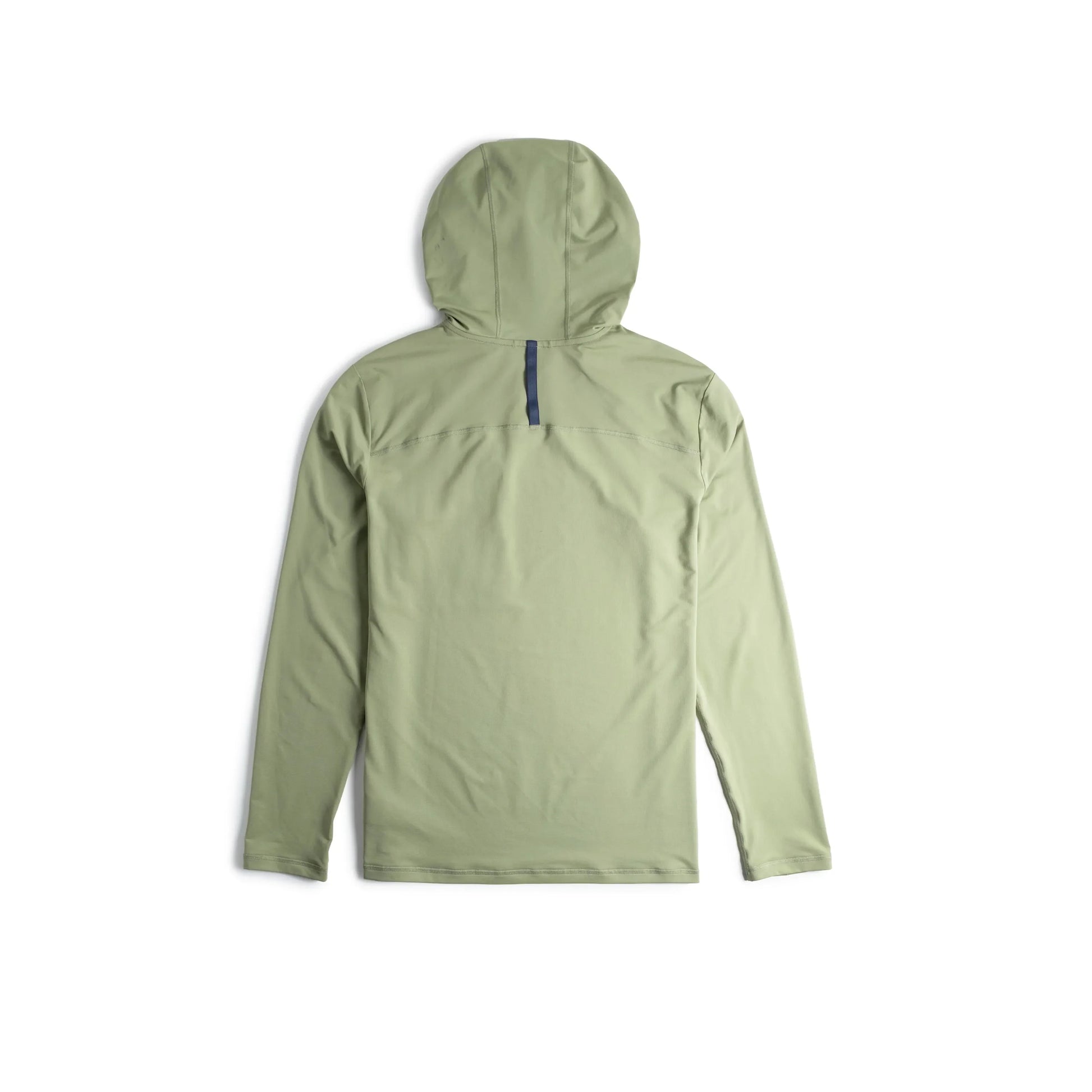 Back View of Topo Designs Sun Hoodie - Men's in "Oil Green"