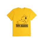 General front image of Topo Designs x TSPTR Being Outside Tee in "Yellow"